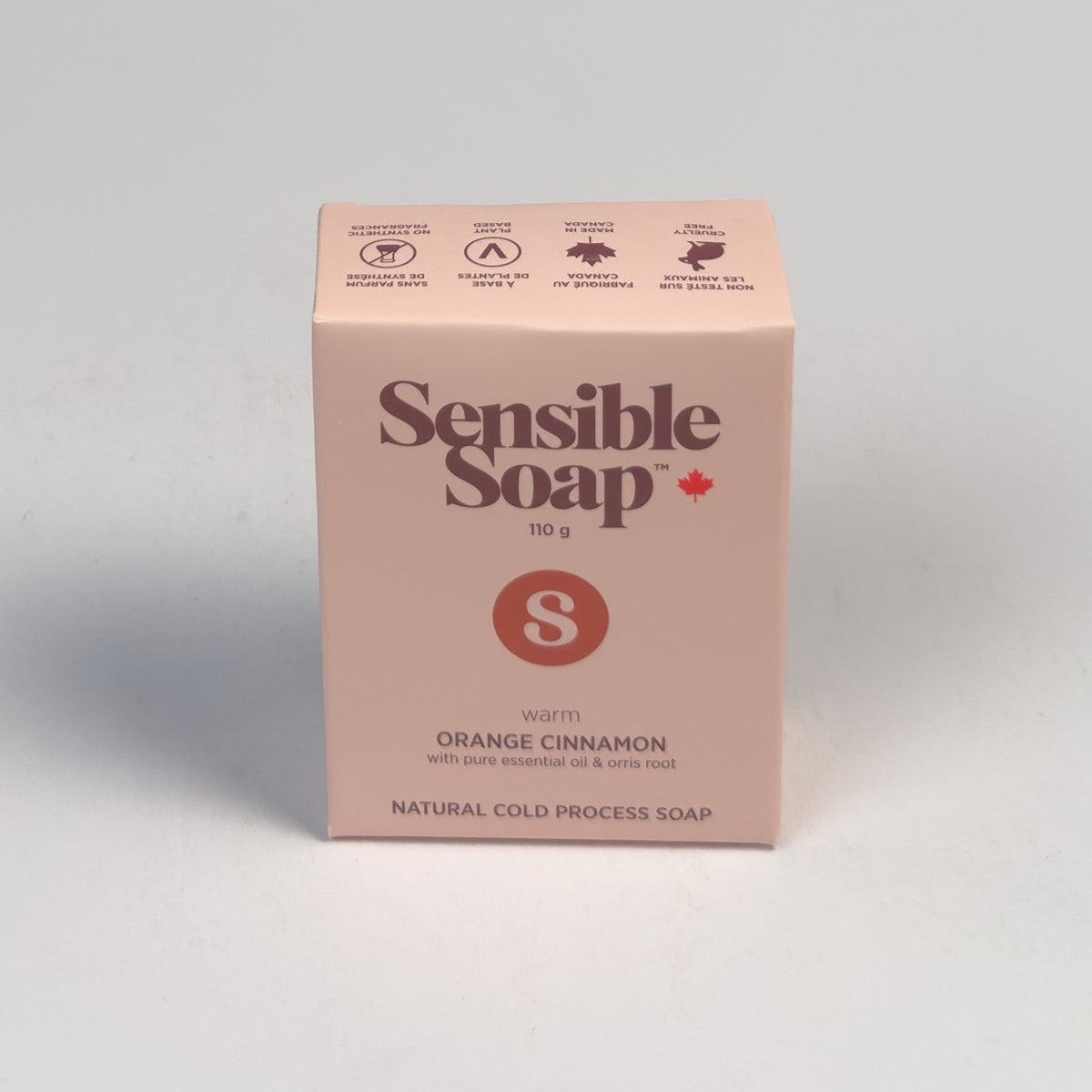 Sensible Soap Orange Cinnamon bar soap, 110 g box