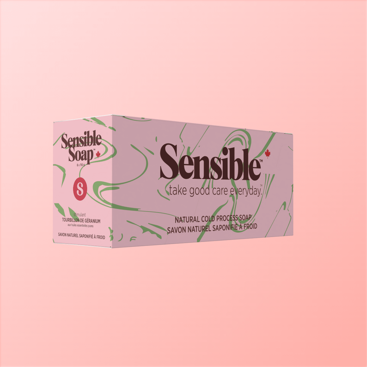 Geranium Swirl Six Bar Case - Sensible Co.