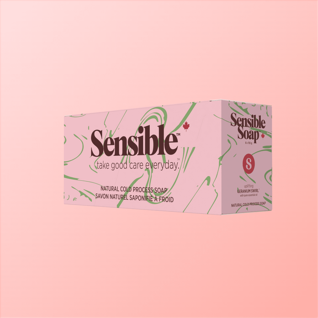 Geranium Swirl Six Bar Case - Sensible Co.