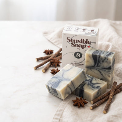 Licorice Swirl Bar Soap, boxed