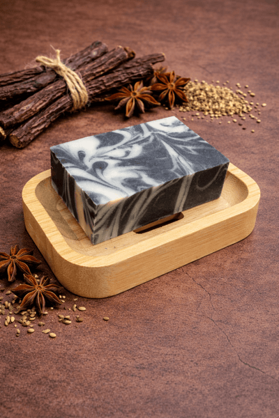 Licorice Swirl Bar Soap, unboxed bar